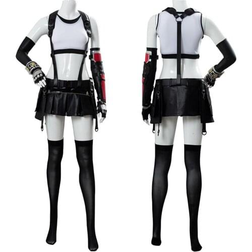 Final Fantasy VII Tifa Lockhart Cosplay Costumes Uniform Full Suit Women Girls Halloween Party Costumes