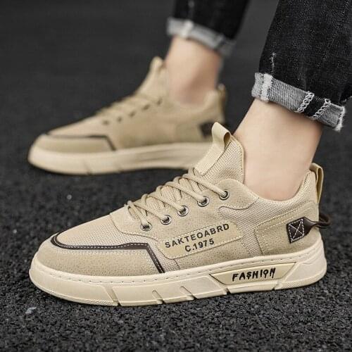 Fashion Mens Sneakers Lightweight Men Casual Shoes Summer Breathable Male Office Footwear Lace Up Walking Shoe Sneaker