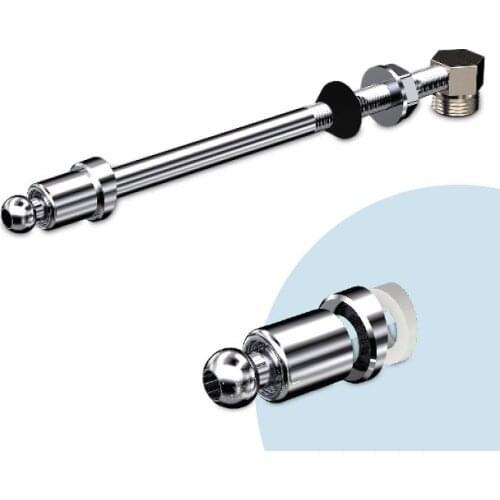 METAL SELF CLEANING PIPE WITH ABS CHROME NOZZLE / BRASS ELBOW 170 MM