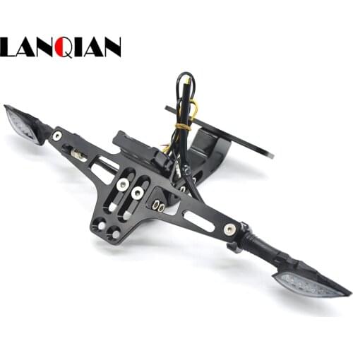 Motorcycle CNC License Plate Bracket indicator lights Frame for Kawasaki Ninja 300 Ninja 250R 300R Z750 Z800 Z1000 modified
