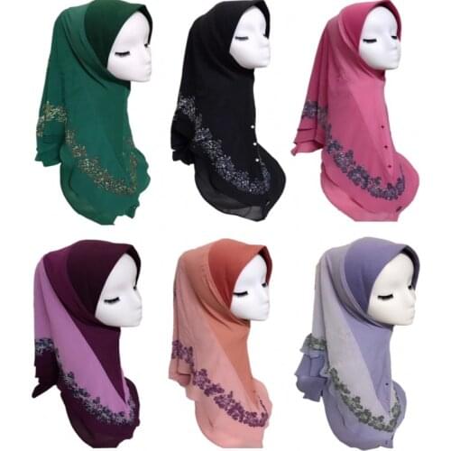 Ramadan Muslim Hijabs Long Wrap Headscarf Womens Hedging Thin Printed Breathable Prayer Turban Shawl Islamic Eid Headwear