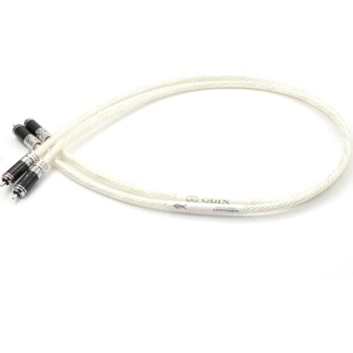 Pair Yter Nordost ODIN reference Interconnect RCA cable with Rhodium plated Carbon fiber RCA plug
