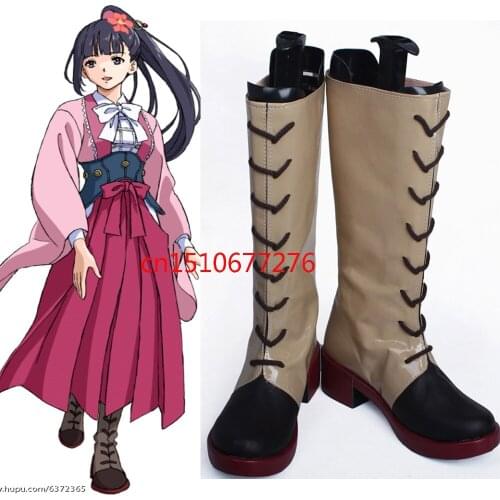 New Koutetsujou no Kabaneri Ayame cosplay shoes Kabaneri Anime boots Custom-made