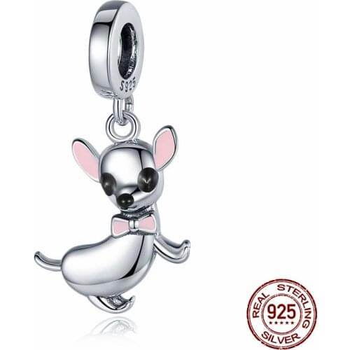 2020 Spring New 925 Sterling Silver Beads Dalmatians Patch Charms fit Original 3mm Bracelets Women DIY Jewelry CMS2037b