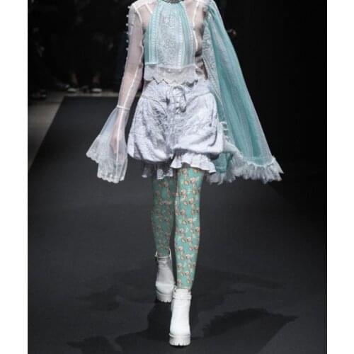 New designs womens creative conch printing stockings sea snail patterned tights