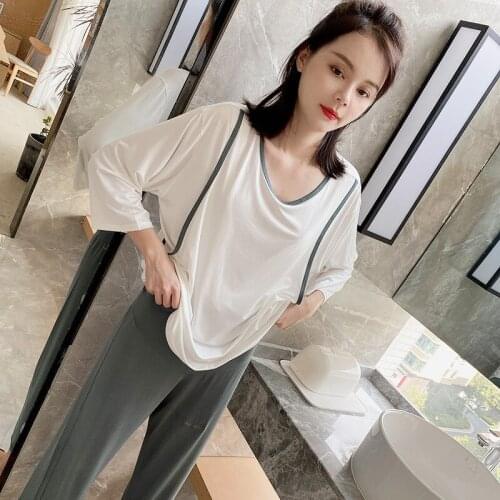 Maternity clothes spring and summer nursing clothing autumn home clothing modal confinement clothes