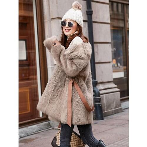 Coat Winter Women Double Faced Real Fur Coat Female Luxury Wool Fur Coats Genuine Leather Jacket Manteau Femme MY404 s