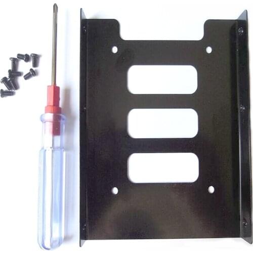 Portable 2.5 inch SSD HDD to 3.5 inch Metal Mounting Adapter Bracket Dock 8 Screws Hard Drive Holder For PC Hard Drive Enclosure