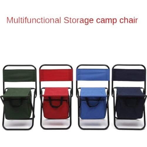 Leisure Outdoor Portable Folding Chair Fishing Backrest Small Seat Stool with Storage Bag Silla Pesca Backpack Beach Chair