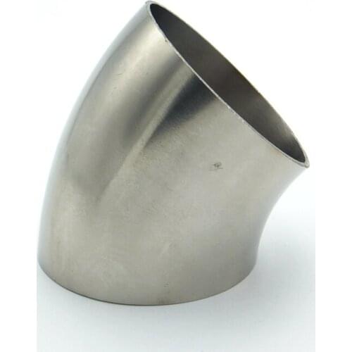 1" 25mm OD 304 Stainless Steel Sanitary Weld 45 Degree Elbow Pipe Fitting For Home Brew Homebrew Wine Beer Brewing