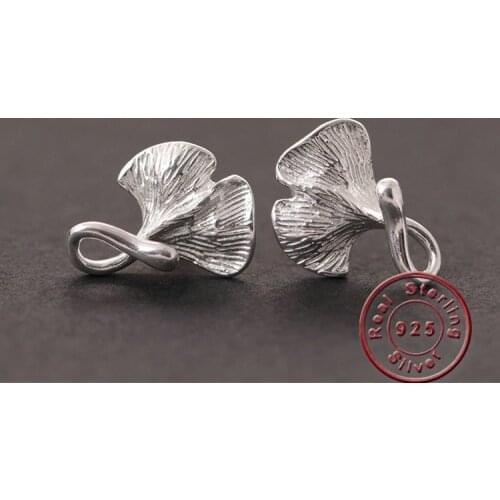 Amxiu Handmade 925 Sterling Silver Earrings Leave Shape Small Stud Earrings For Women Girls Valentines Day Gift Accessories