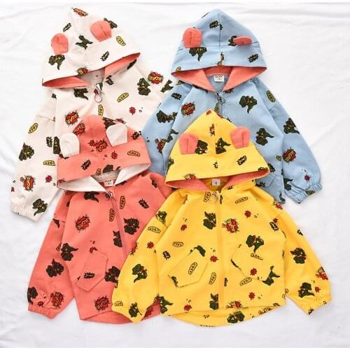 Spring Coat For Girl Boys Baby Trench Coat Kids Baby Girls Jacket Infant Boys Child Fashion Clothes Hooded Outerwear 1-4 Y