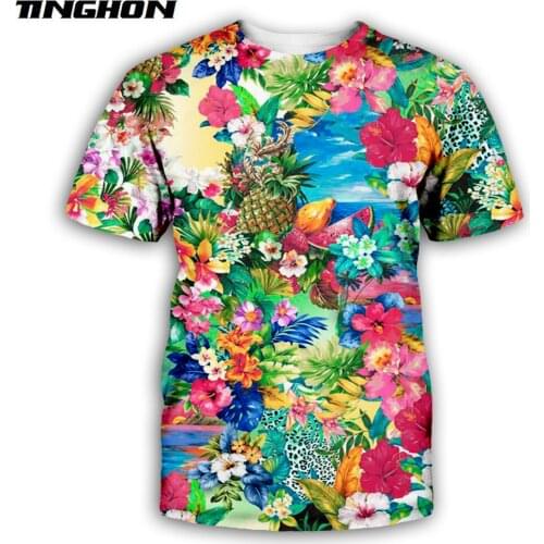 XS-7XL Summer New style Male Female t shirt painting rose flower Printed novelty T shirts streetwear Casual Stylish Tops 15