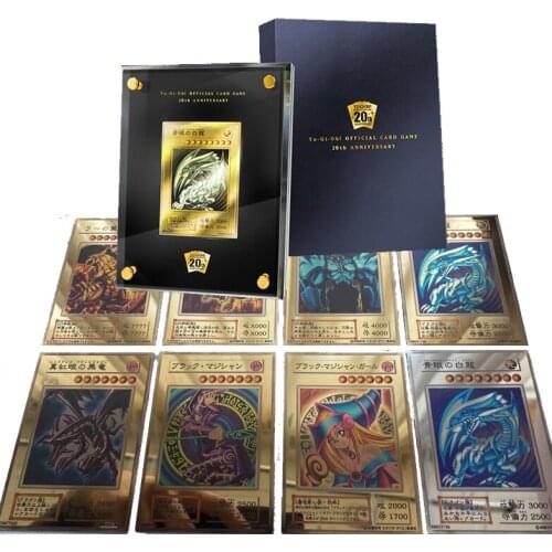 Yu-Gi-Oh! 20th Anniversary Gold Edition Blue-eyed White Dragon DIY Game Hobby Collection Card Childrens Toy Holiday Gift