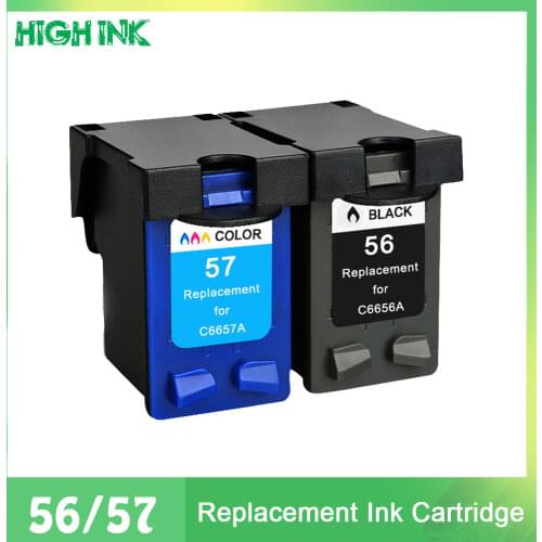 YLC 56XL 57XL ink cartridge replacement for hp 56 57 hp56 hp57 Deskjet 450 450cbi 450ci 450wbt F4140 F4180 5150 5550 printer