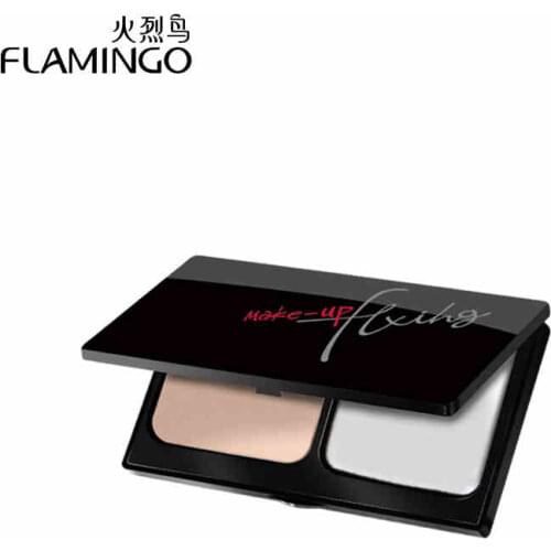 Free Shipping FLAMINGO brand silky oil control Beautifying Single powder cake whitening flawless refreshing natural powder Cake