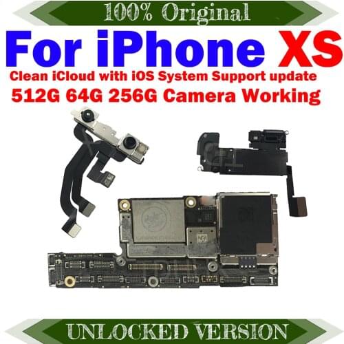 TDHHX MB Mainboard For iPhone XS Unlocked iCloud Motherboard With/WITHOUT Face ID Used OK Main Logic Board 100% Good Working