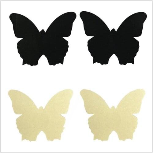 Women sexy disposable self adhesive nipples push up bra crop top butterfly shape chest stickers nipple cover Invisible bra pads