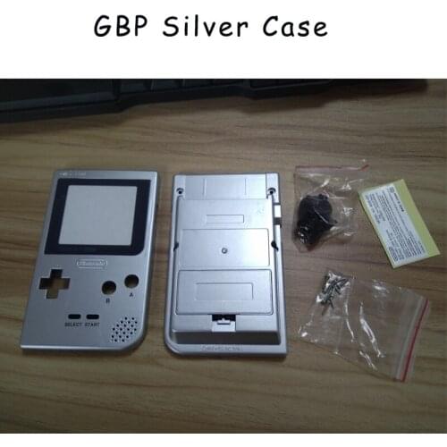 Silver Color Plastic Shell Replacement Part For Nintend GBP gameboypocket console Housing Shell Case With Button