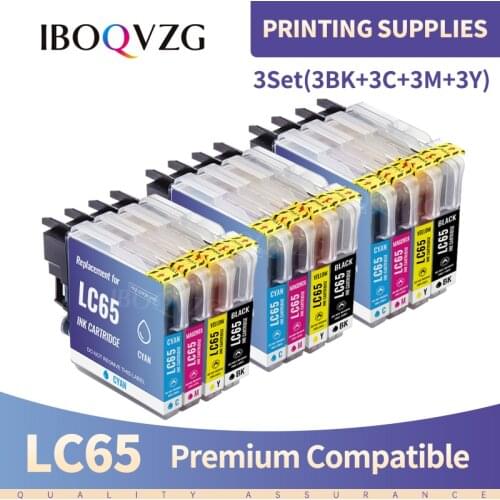 IBOQVZG LC38 LC11 LC61 LC63 LC65 LC990 LC985 LC39 Ink Cartridges Compatible For Brother DCP- J140W 145C 165C 185C 195C printers