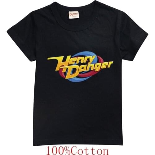 Childrens Short Sleeve Cotton T-shirt Henry Danger Toddler Boy Clothes Fashion Girls Summer T Shirt Teenage kids Tops