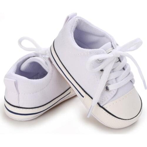 Fashion Stitching Color Infant Toddler Canvas Crib Shoes Baby Boys Girls Sneaker Prewalker Baby Casual Shoes 0-18M
