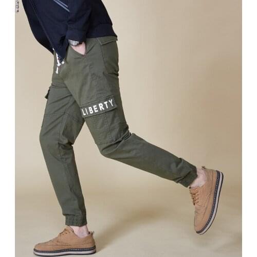 Extra XL Menswear Mens Multi Pocket Harem Motorcycle Tooling Wear Resistant Army Pants Plus Size Men Clothing