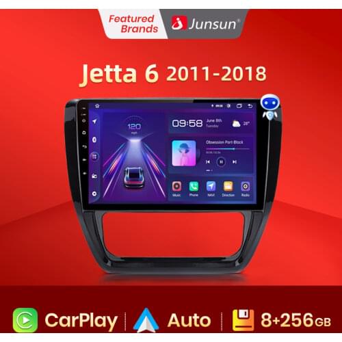JunsunV1 Android 10.0 AI Voice Control Car Radio Multimedia Video Player For VW Volkswagen Jetta 6 2011-2018 Navigation GPS 2din