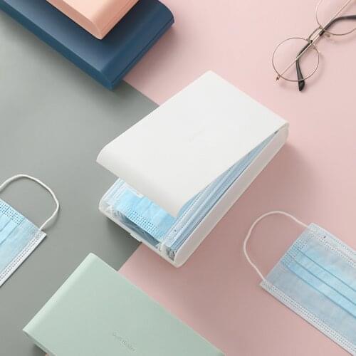 Mask Storage Box Portable Face Mask Organizer Storage Container Waterproof Mask Storage Clip Holder Dustproof Household Mask Box