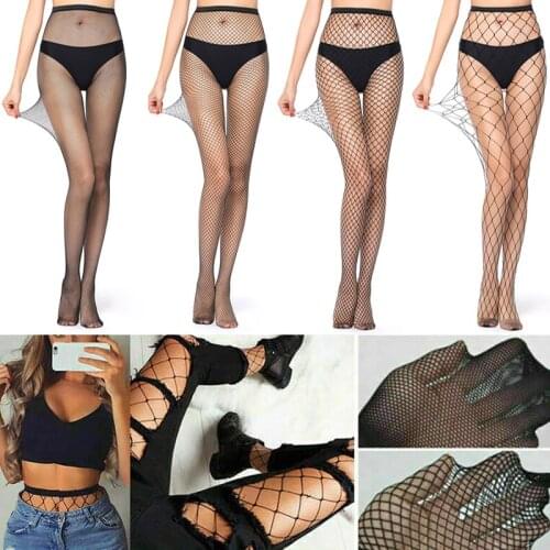 Summer Sexy Mesh Stocking Transparent Slim Fishnet Pantyhose Party Club Net Holes Black Tights Stocking Small/Middle/Big Mesh