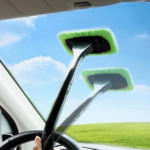 Car Windshield Window Fog Water Dust Remove Clean Cloth Brush Cleaning Tool