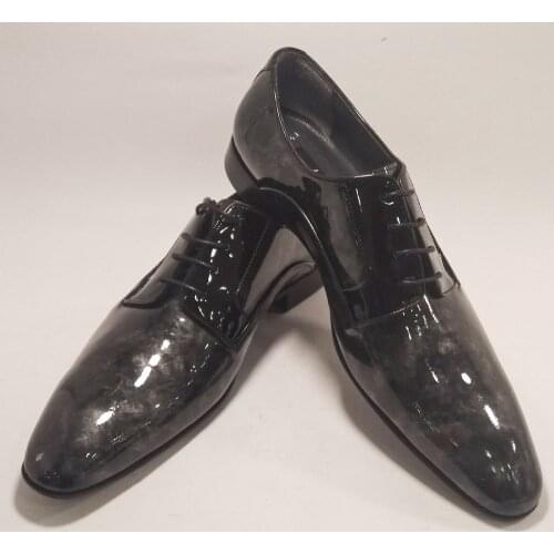 Mens Classic Comfy Shoes High Quality Patent Genuine Leather Italian Mold Invitation Tuxedo Wedding Suit Business Shoes