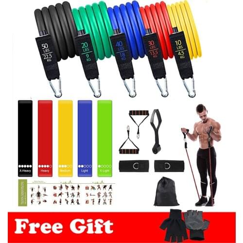 Tube Resistance Bands Elastic Exercise Resistance Bands Set Expander Fitness Rubber Band Pull Rope Gym Training Equipment