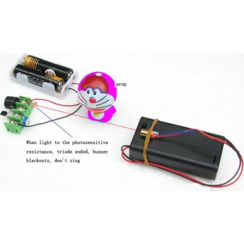 DIY Kits Infrared Laser Line Aimed Shoot Anti-theft Alarm Module Science Experiment Electronic Production Kit Suite