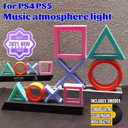 Neon Light Voice Control Game Icon Light Acrylic Atmosphere Neon Dimmable Bar Atmosphere Lampara Club KTV Decorative Light