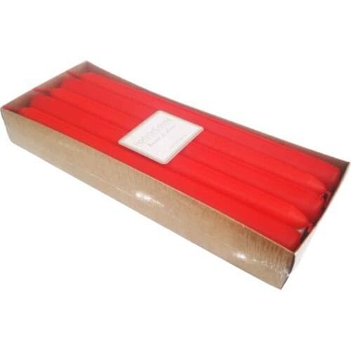 TT Tahtakale Wholesalers Şamdanlık Wax 2x25 cm (10 Pcs) Soft Color Red
