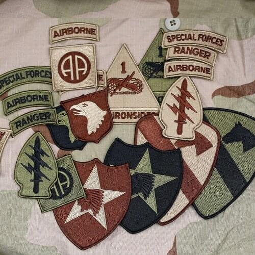 FULL SET US ARMY SPECIAL FORCES & AIRBORNE & RANGER TABS EMBROIDERED PATCH