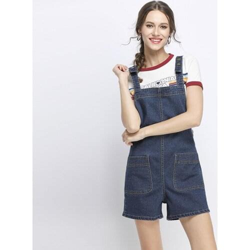 Large Size Cowboy Suspender Shorts Pants Women 's Korean Style Loose Summer Slimming Adjustable Denim Shorts Playsuits 8xl Big