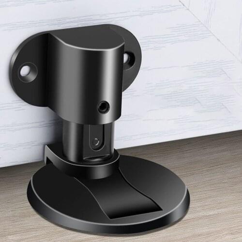 Door Stops Alloy Material Door Stopper Hidden Door Holders Catch Floor Nail-free Doorstop Furniture Hardware Stopper For Door