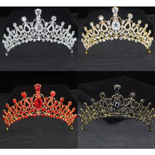Wedding Crystal Diadem Bridal Tiara Crowns Headband Head Accessories Princess Queen Bridal Tiara Headpiece For Women Girls