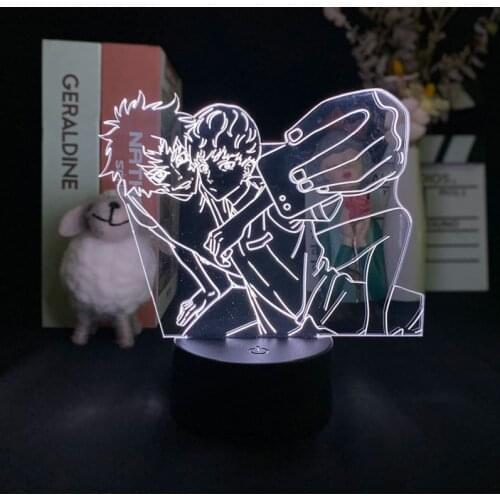 3D Devilman Crybaby Night Light LED Anime Hotel Room Atmosphere Decoration Lava Lamp with Remote Color Changing Nightlight Gift