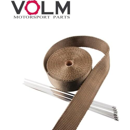 15M Premium heat escape wrapper Insulation tape titanium Lava fiber with 6 pieces zip ties