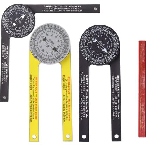 Miter Saw Protractor Rustproof Angle Finder Scale 360 Degree High Precision Oblique Cutting Goniometer Plastic Level