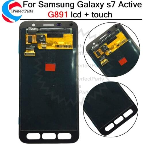 100% tested super amoled lcd For Samsung Galaxy s7 Active G891 SM-G891A display touch screen digitizer assembly replacement