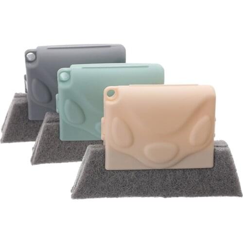 1pcs Hot sale window cleaning brush Corners groove dust cleaner tool Detachable scouring pad Handheld Household appliances