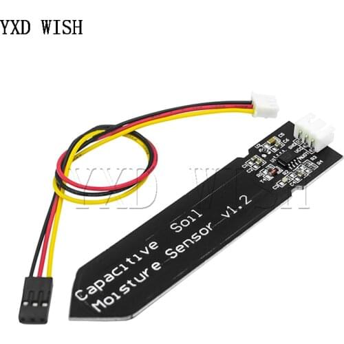 10PCS/LOT Capacitive Soil Moisture Sensor Not easy to corrode Wide Voltage Operation With Wire For arduino