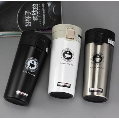 380ml Stainless Steel Thermos Coffee Mug Tea Cup Tumbler Vacuum Flask Water Bottle For Girls Women Travel Office Mug Thermocup