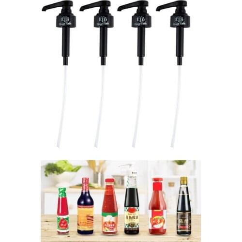 4 Pcs Syrup Bottle Nozzle Oyster Sauce Bottle Nozzle Ketchup Squeeze Press Nozzle Pressure Oil Sprayer Pump Wholesale&Dropship
