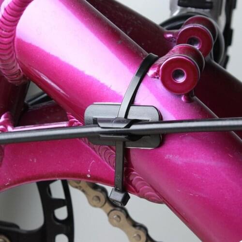 4 Pack Mountain Bicycle Self-Lock Cable Tie Brake Gear Hose Guide Clips