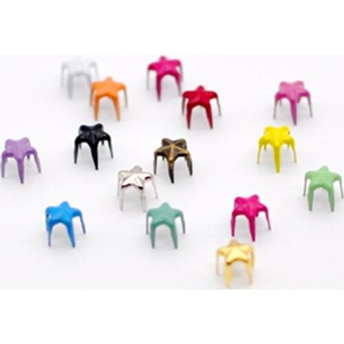 5mm BRASS star Mini Metal Buckles for DIY Doll Clothes Cute Tiny Triangle/Heart Dolls Buttons Bags Buckle Shoes Accessories